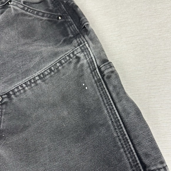 Vtg Y2K Carhartt Double Knee Carpenter Pants Womens 8 Relaxed Fit Black 32x29.5 - Picture 4 of 16